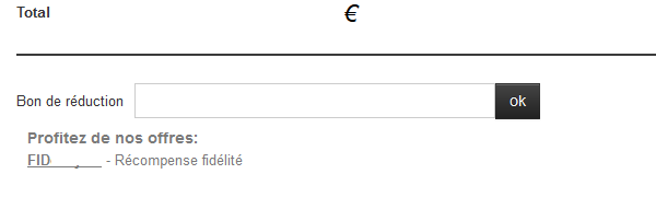 Zone Bon de réduc